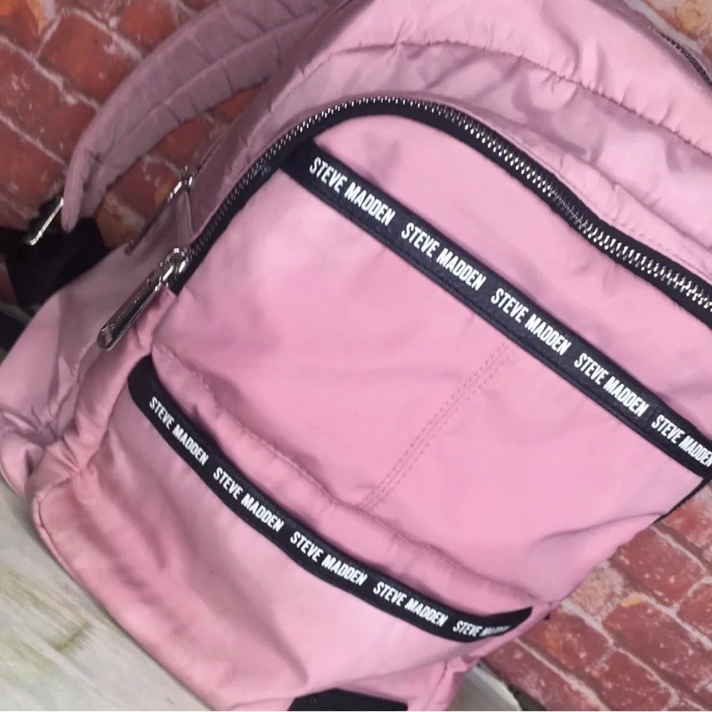 Steve Madden Pink Nylon Mini Force Backpack